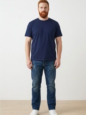 Hanes Navy Blue Short Sleeve Crew Neck T-Shirt